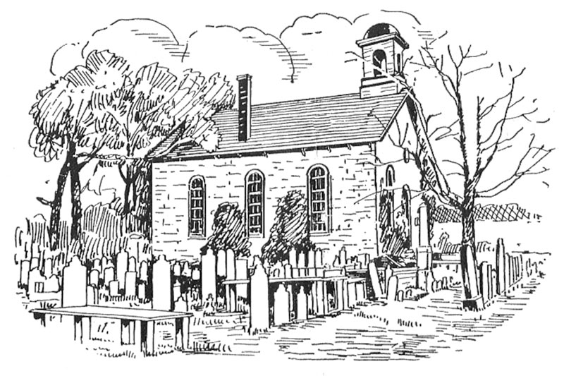 Sketch of the old meeting house and cemetery